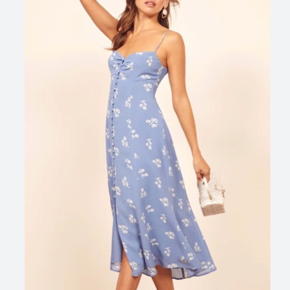 Reformation Cybill Dress Verona Sz6 - Picture 3 of 9